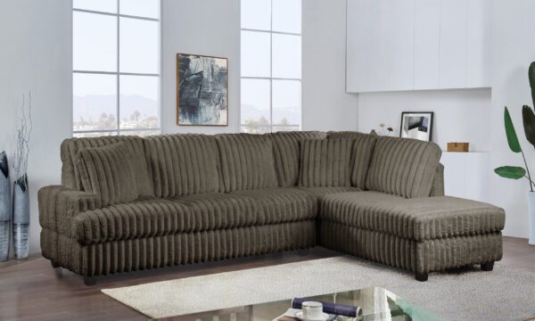 Lisbon Brown2-Pc Sectional Reversible Chaise