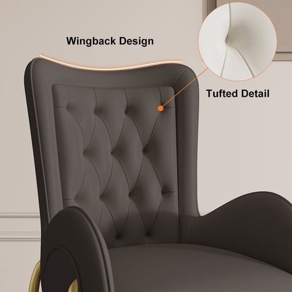 Mulan Gray & Gold Dining Chair