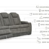 Arcadia Gray Sofa + Loveseat Set