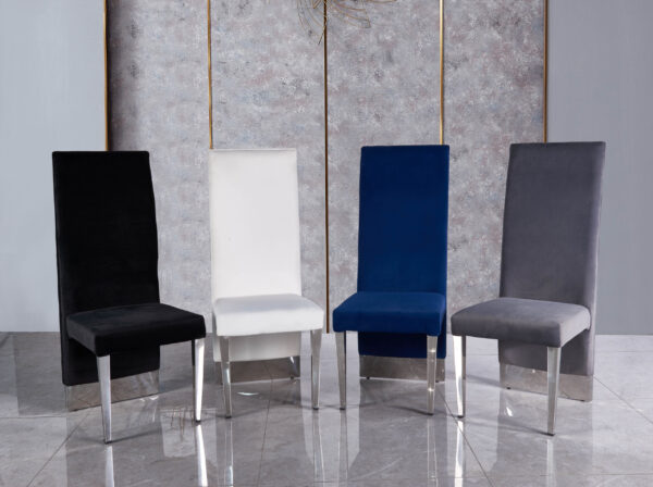 Cinderella White & Silver Dining Chair