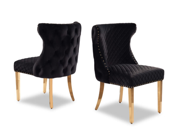 Stitch Black & Gold Dining Chair