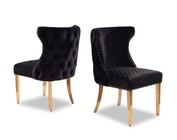 Stitch Black & Gold Dining Chair