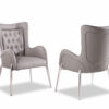 Mulan Gray & Silver Dining Chair