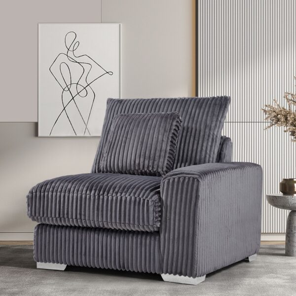 London Gray 6 Piece LAF Chaise Sectional
6-Pc Sectional LAF Chaise