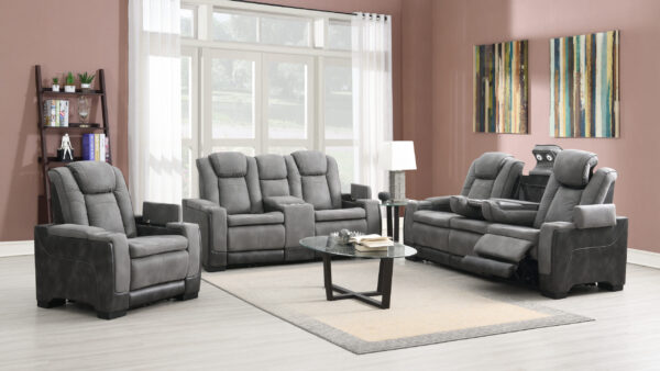 Arcadia Gray Sofa + Loveseat Set