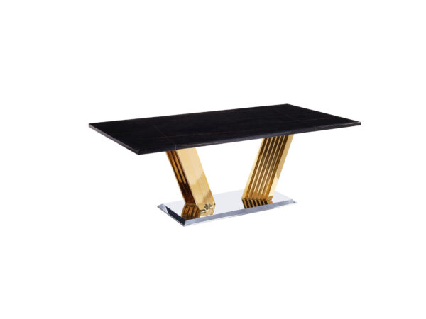Shakespeare Gold/Black Dining Table