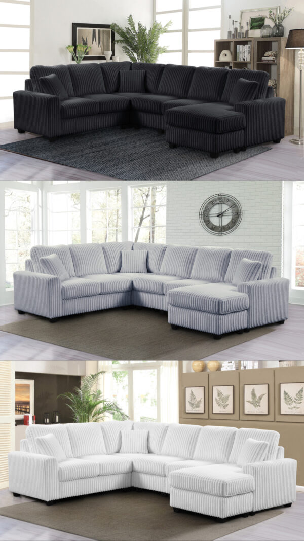 Lyon Black RAF Chaise
3-Pc Sectional Chaise