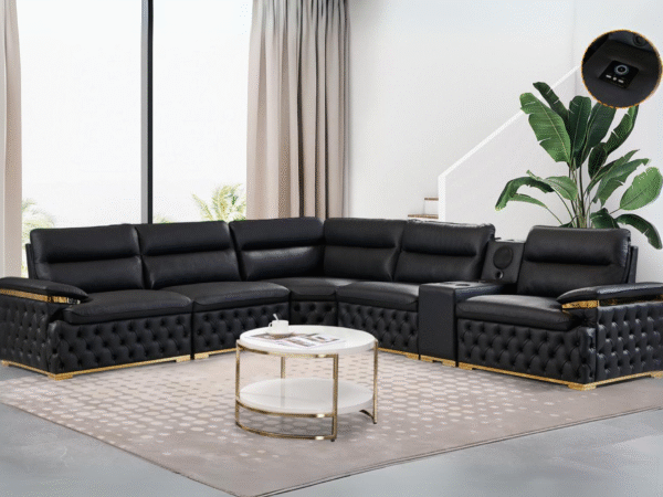 Berlin Black6-Pc Sectional