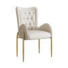 Mulan White & Gold Dining Chair
