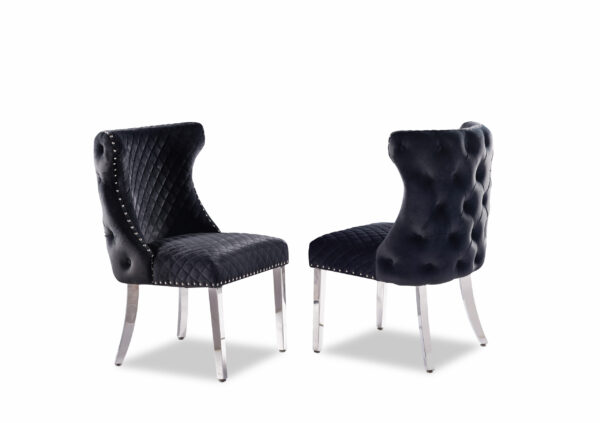 Stitch Black & Silver Dining Chair