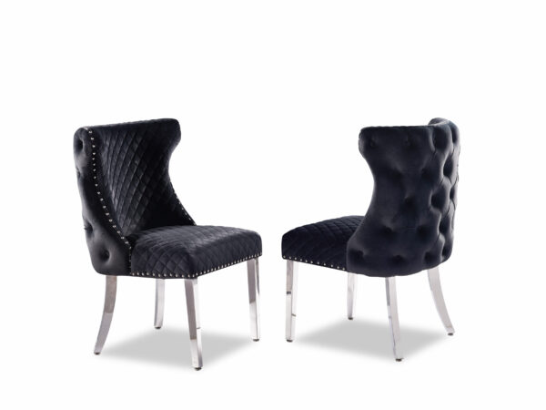 Stitch Black & Silver Dining Chair