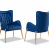 Mulan Blue & Gold Dining Chair