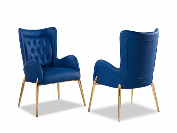 Mulan Blue & Gold Dining Chair