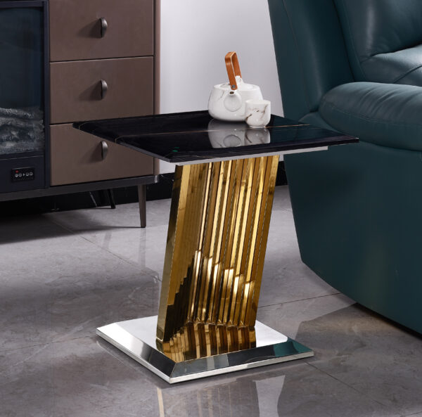 Shakespeare Gold/Black End Table