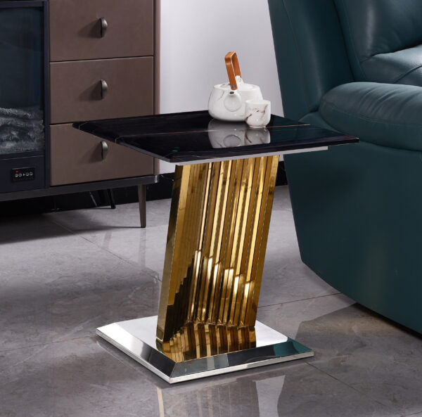 Shakespeare Gold/Black End Table