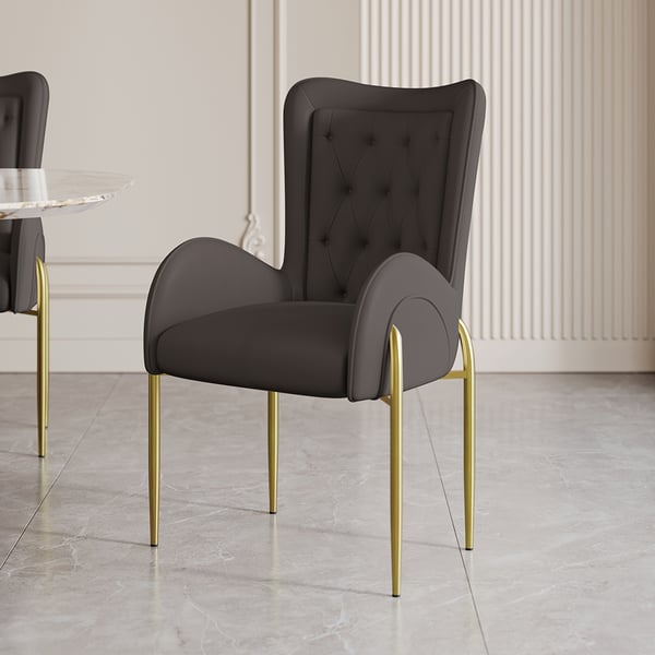 Mulan Gray & Gold Dining Chair