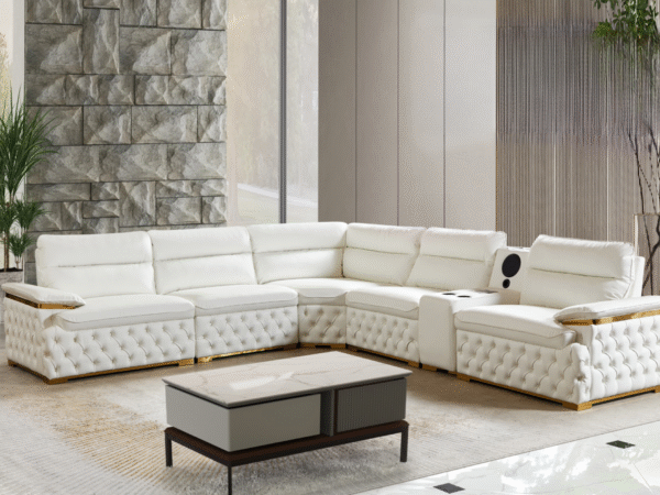 Berlin White6-Pc Sectional