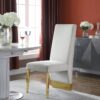 Cinderella White & Gold Dining Chair