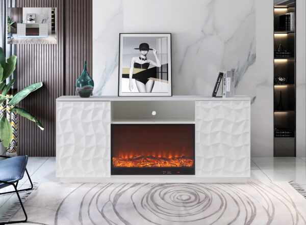 Salvador White TV Stand
