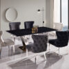 Shakespeare Silver/Black Dining Table