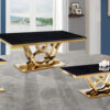 Da Vinci Gold/Black End Table