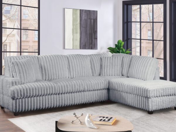 Lisbon Gray
2-Pc Sectional Reversible Chaise