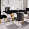 Shakespeare Gold/Black Dining Table