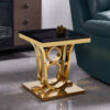 Da Vinci Gold/Black End Table