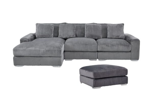 London Gray 3 Piece Sectional LAF Chaise
3-Pc RAF Sectional Right Chaise