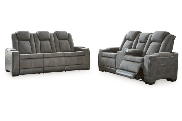 Arcadia Gray Sofa + Loveseat Set