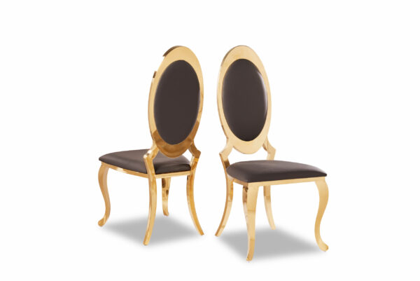 Olaf Gray & Gold Dining Chair