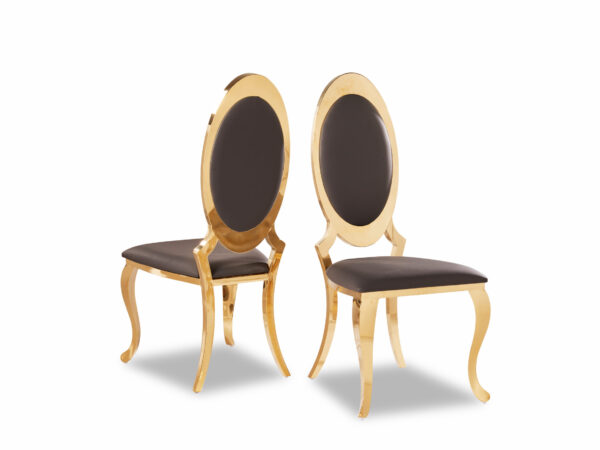 Olaf Gray & Gold Dining Chair