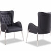 Mulan Black & Silver Dining Chair