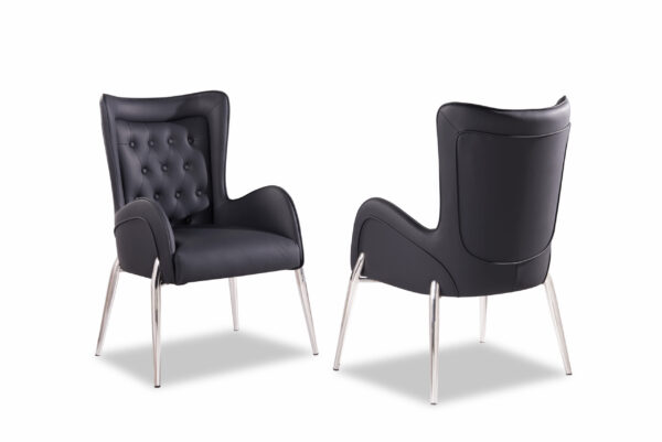Mulan Black & Silver Dining Chair