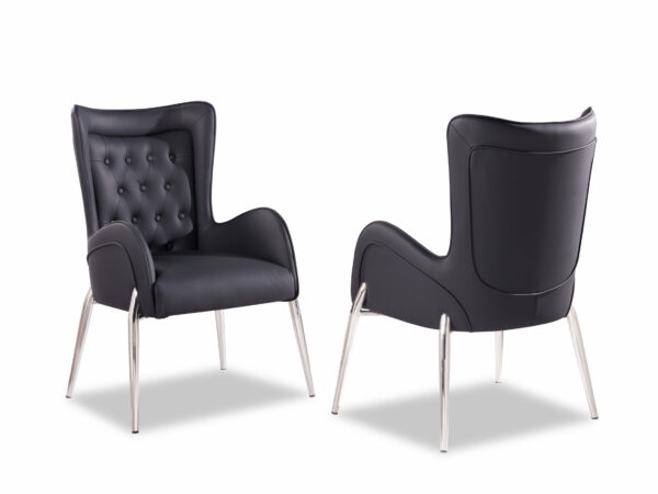 Mulan Black & Silver Dining Chair