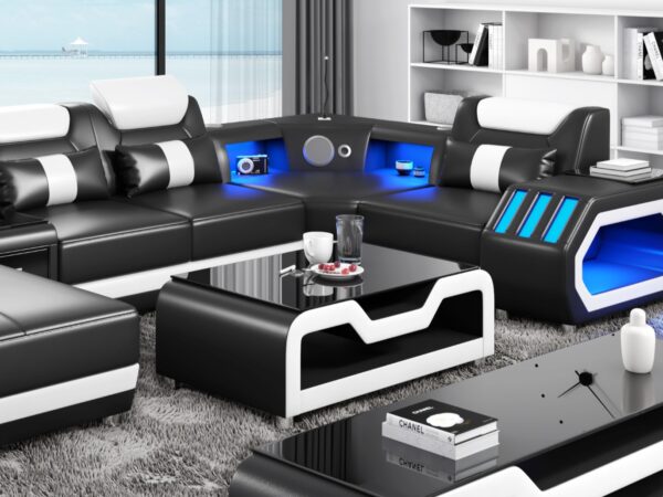 Nevada Black & White Coffee Table