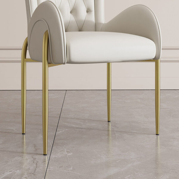 Mulan White & Gold Dining Chair