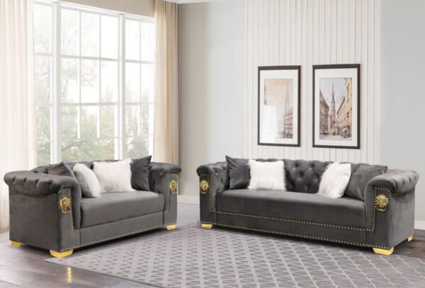 Simba Gray & Gold
Sofa + Loveseat Set