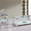 Columbus Silver/White End Table