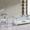 Columbus Silver/White End Table