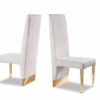 Cinderella White & Gold Dining Chair