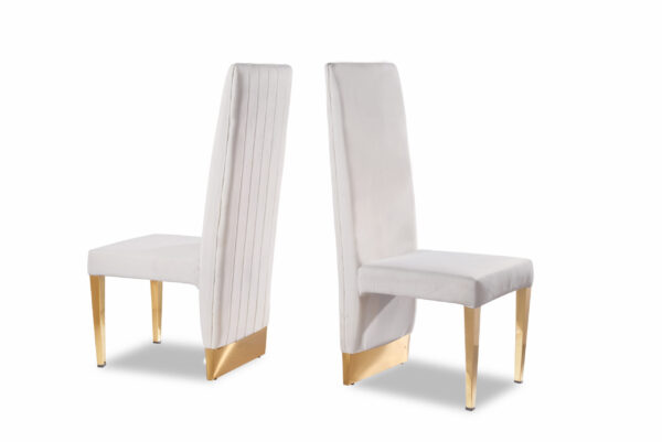Cinderella White & Gold Dining Chair