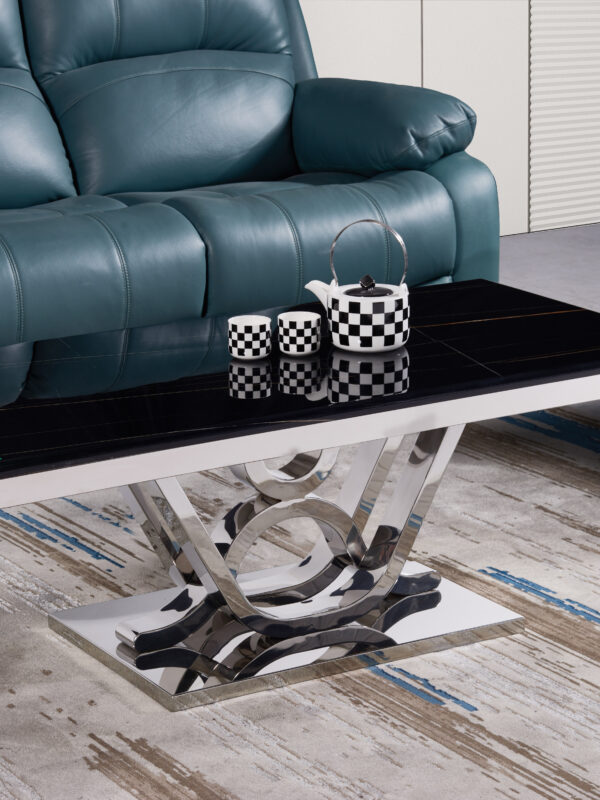 Da Vinci Silver/Black Coffee Table