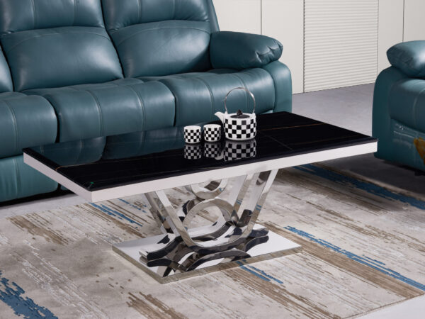 Da Vinci Silver/Black Coffee Table