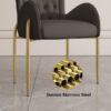 Mulan Gray & Gold Dining Chair