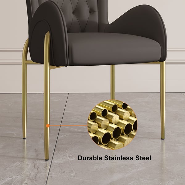 Mulan Gray & Gold Dining Chair