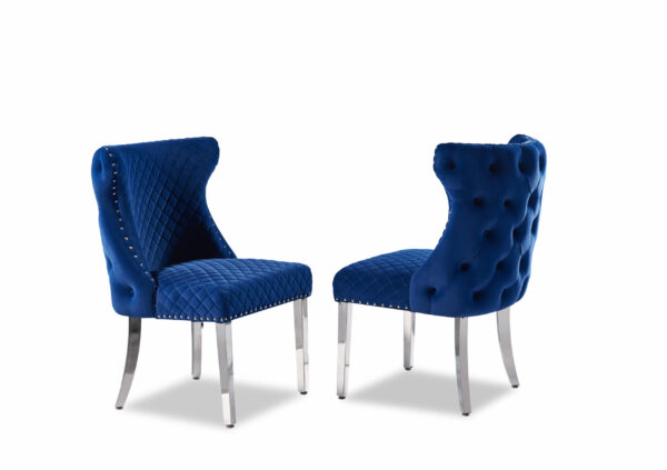 Stitch Blue & Silver Dining Chair
