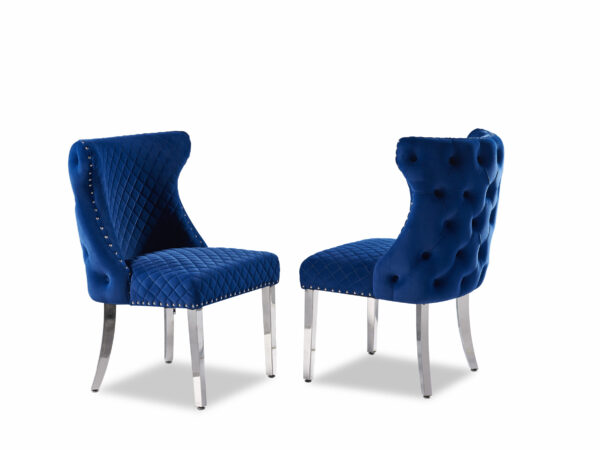 Stitch Blue & Silver Dining Chair