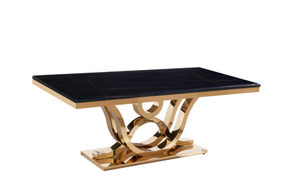 Da Vinci Gold/Black Dining Table