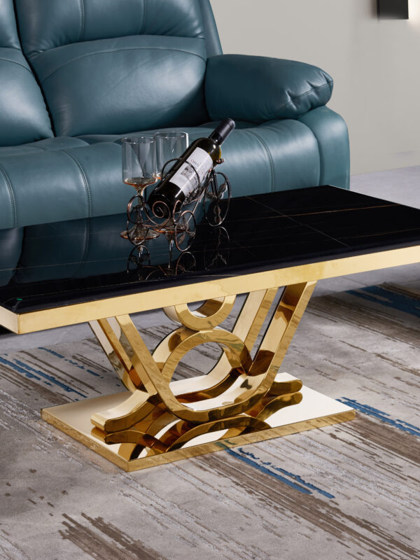 Da Vinci Gold/Black Coffee Table